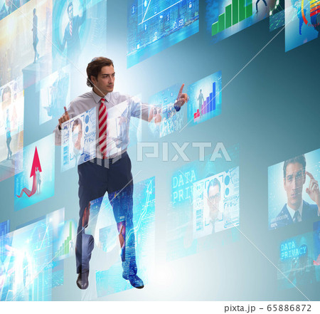 Collage of photos with businessman Collage of photos with businessman 65886872