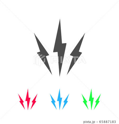 Lightning icon flat Lightning icon flat 65887183