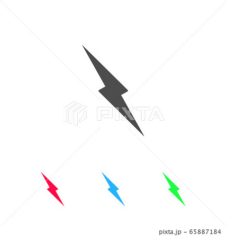 Thunder icon flat 65887184
