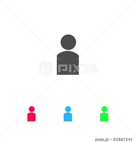 Human icon flatのイラスト素材 [65887342] - PIXTA