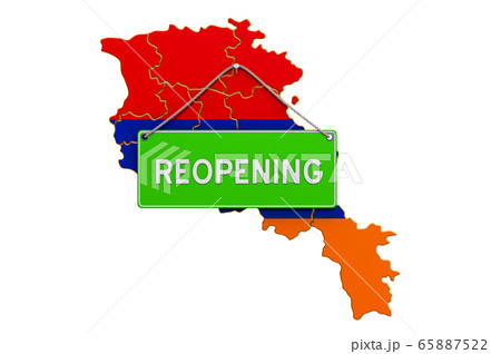Reopening Armenia after quarantine concept Reopening Armenia after quarantine concept 65887522