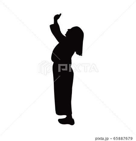 A Woman Body Silhouette Vectorのイラスト素材