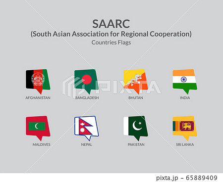 South Asian Association for Regional Cooperation Countries flag icons collection South Asian Association for Regional Cooperation Countries flag icons collection 65889409