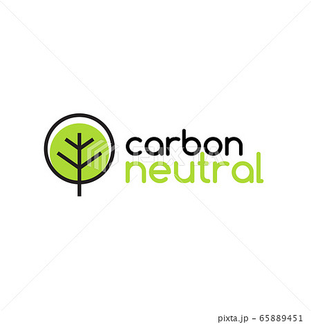 Carbon neutral icon logo. CO2 energy monoxide carbon ecology background label concept. 65889451