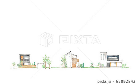 デザインハウス、風景、新緑、大サイズ 65892842