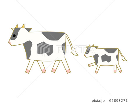 牛17 動物 うし 丑のイラスト素材