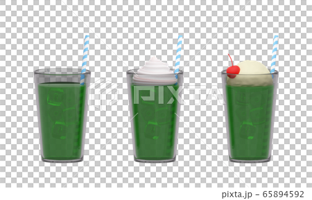 Background summer / cream soda 3DCG illustration Background summer / cream soda 3DCG illustration 65894592