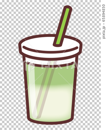 抹茶ラテのイラスト素材