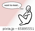 電話　スマホ　線画　ベクター 65895551