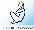 電話　スマホ　線画　ベクター 65895552