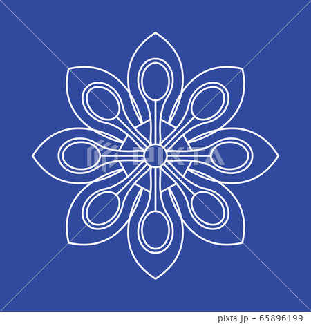 Outline of a floral pattern mandala Outline of a floral pattern mandala 65896199