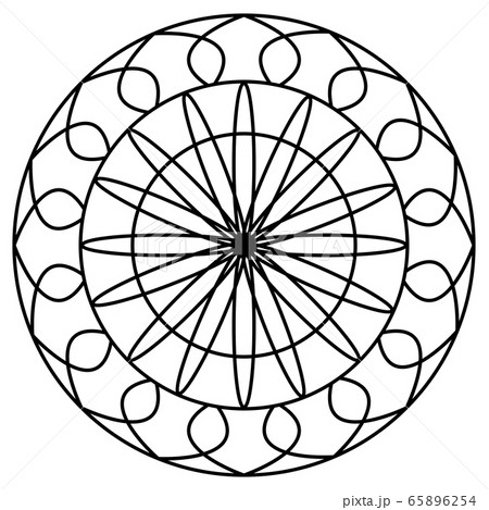 Outline of a floral pattern mandala Outline of a floral pattern mandala 65896254