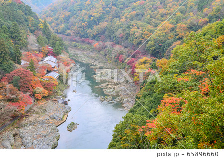 京都　嵐山　保津峡 65896660