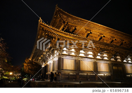 東寺　京都　紅葉　ライトアップ 65896738