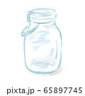 ガラスの保存瓶の水彩画、色鉛筆画風手描きイラスト 65897745