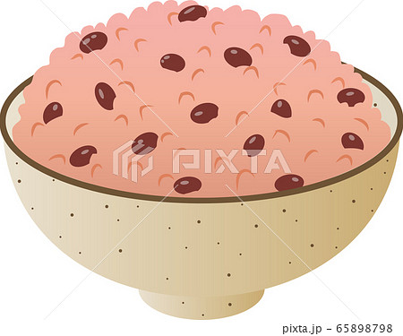 お赤飯 大盛りのイラスト素材