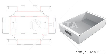 Packaging box die cut template design 65898808
