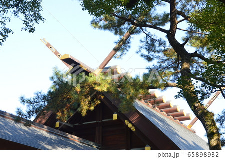 熱田神宮・本殿の屋根(愛知県名古屋市熱田区) 熱田神宮・本殿の屋根(愛知県名古屋市熱田区) 65898932