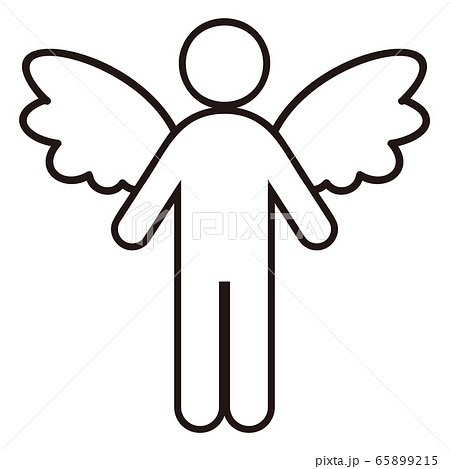 翼の生えた人物のイラスト素材