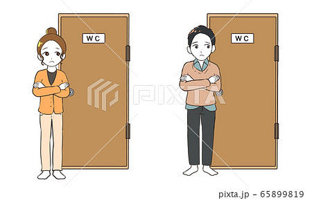 トイレが長いのイラスト素材