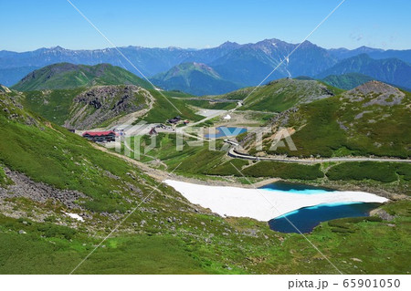 乗鞍岳の畳平と穂高連峰 65901050