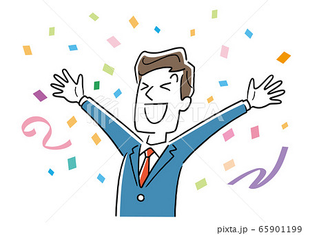 Stock Illustration Business Man Man Rejoice Stock Illustration