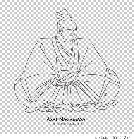 永井長政（1545 – 1573）歷史人物的線描插圖 65901254