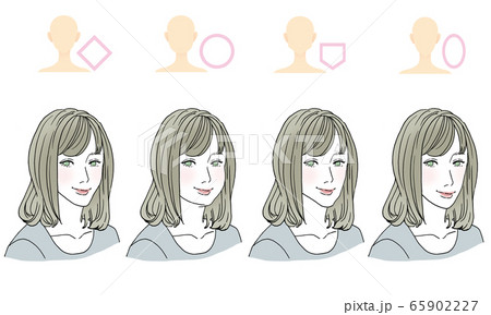 顔型別ヘアスタイル 顔型別ヘアスタイル 65902227