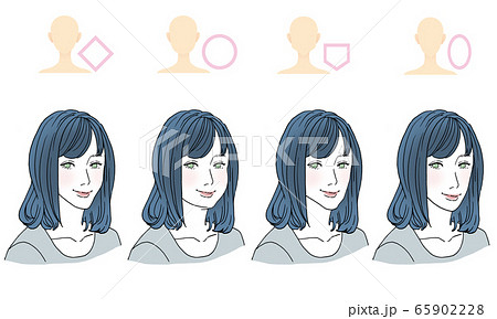 顔型別ヘアスタイル 顔型別ヘアスタイル 65902228