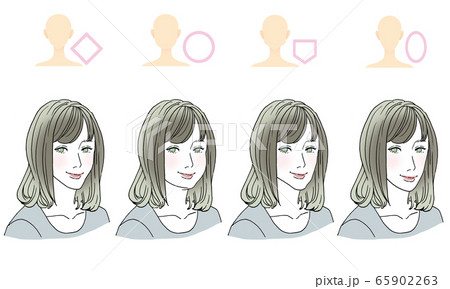 顔型別ヘアスタイル 顔型別ヘアスタイル 65902263