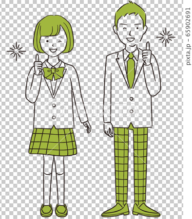 Hand-painted 1 color Male and female blazer of active high school junior high school students! 65902691