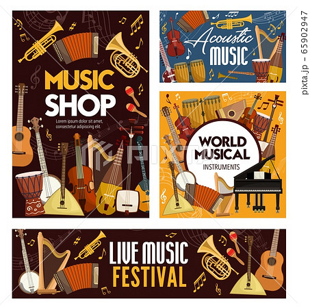 Music festival concert and musical instruments 65902947