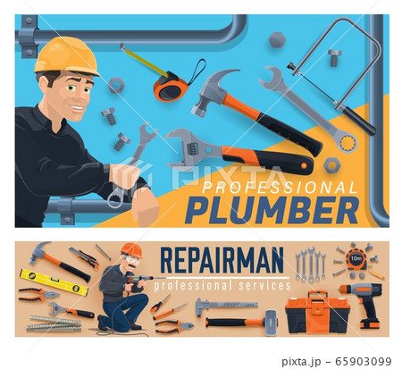 Plumber, repairman, construction industry workers 65903099