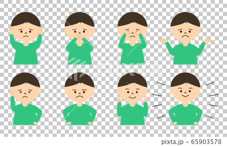 男の子　表情セット　長袖 65903578