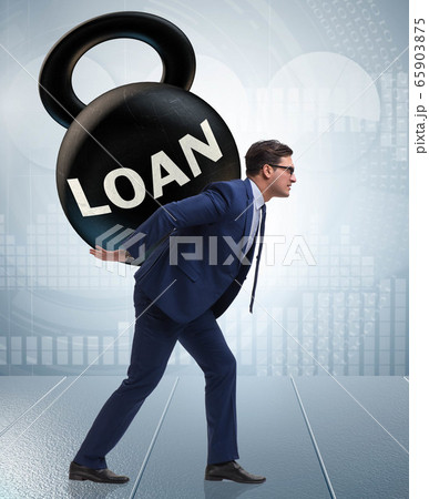 Business concept of debt and borrowing 65903875