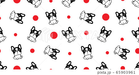 Dog Seamless Pattern French Bulldog Puppy Pet のイラスト素材