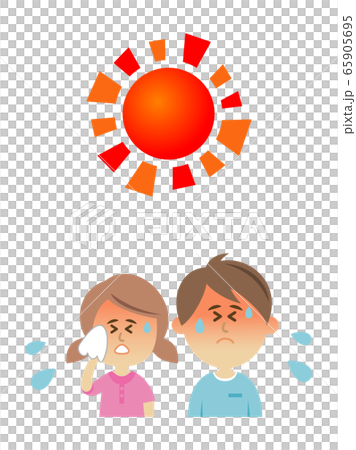 暑さに悩む子供のイラストイメージ 暑さに悩む子供のイラストイメージ 65905695