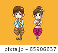 bay and girl welcome thai cartoon 65906637