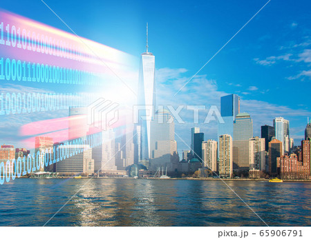 Concept of modern digital city and innovation Concept of modern digital city and innovation 65906791