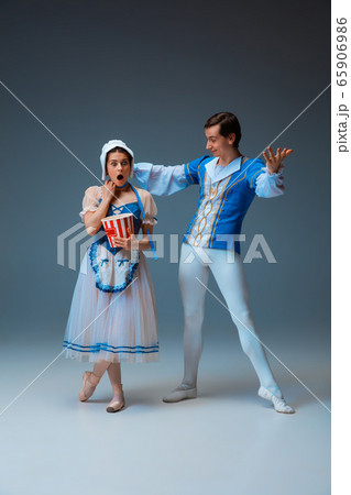 Young and graceful ballet dancers as Cinderella fairytail characters. Young and graceful ballet dancers as Cinderella fairytail characters. 65906986