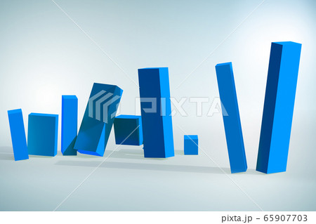 Collapsing bar charts in crisis - 3d rendering Collapsing bar charts in crisis - 3d rendering 65907703