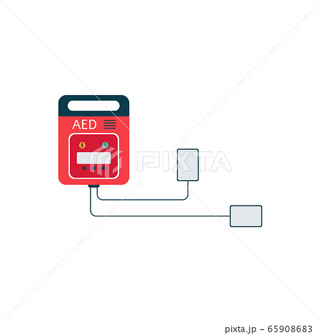 Equipment of aed, medical automated external defibrillator for emergency and electrical shock. 65908683