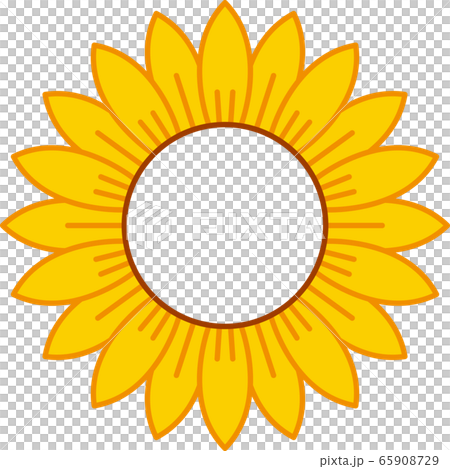 Sunflower flower photo frame (with lines) 65908729