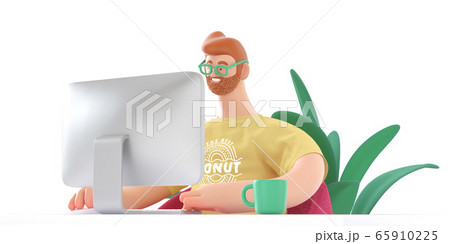 Home Office 3D illustartion 65910225