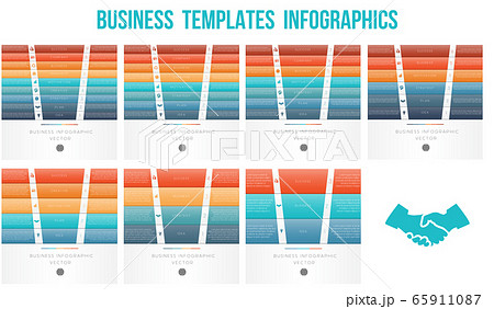 Horizontal colorful strips for text.  Templates 65911087
