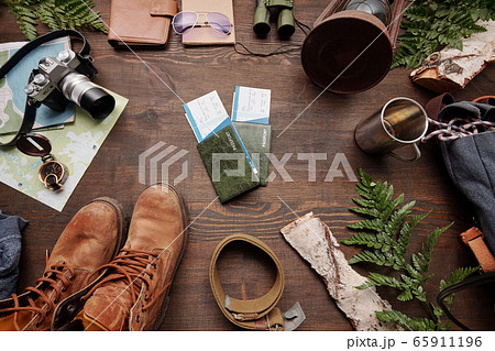 Prepared tickets and passports for foreign adventure Prepared tickets and passports for foreign adventure 65911196