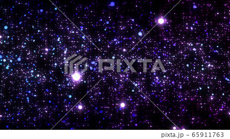 スペース スター 星 宇宙 ネオン 銀河 星雲 イルミネーション パーティクル 3d イラスト 背景のイラスト素材