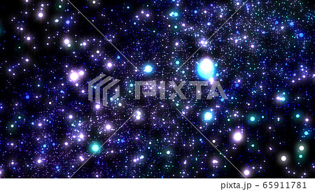 スペース スター 星 宇宙 ネオン 銀河 星雲 イルミネーション パーティクル 3d イラスト 背景のイラスト素材