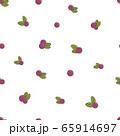 Vector illustration. Cranberry Berry Pattern with Leaves. 65914697