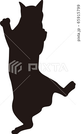猫 ダンス シルエット ベクターのイラスト素材